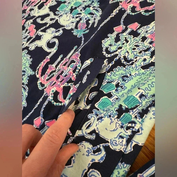 Lilly Pulitzer Skipper Dress Womens XXSmall Long Sleeve Pop Up Monkey Trouble - Picture 12 of 14